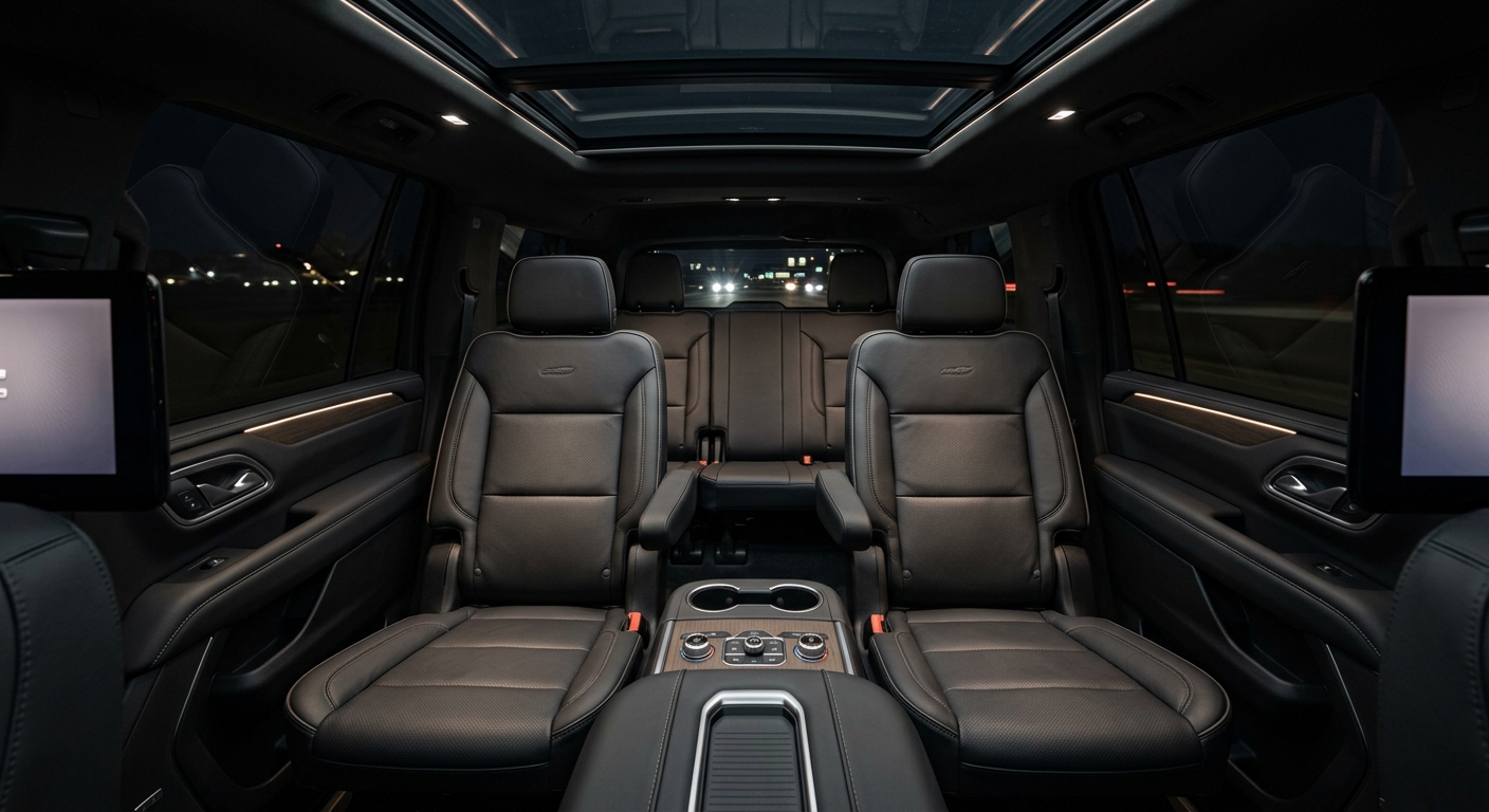 Black 2025 GMC Yukon interior